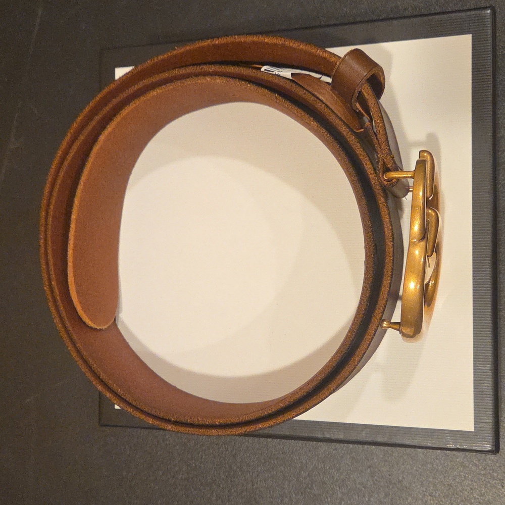 Gucci Brown and Gold Belt - Picture 4 of 7